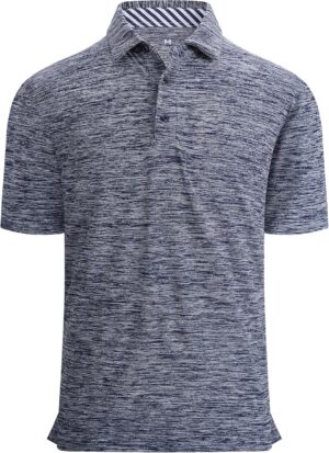 Alex Vando Mens Golf Shirt Moisture Wicking Quick-Dry Short Sleeve Casual Polo Shirts for Men
