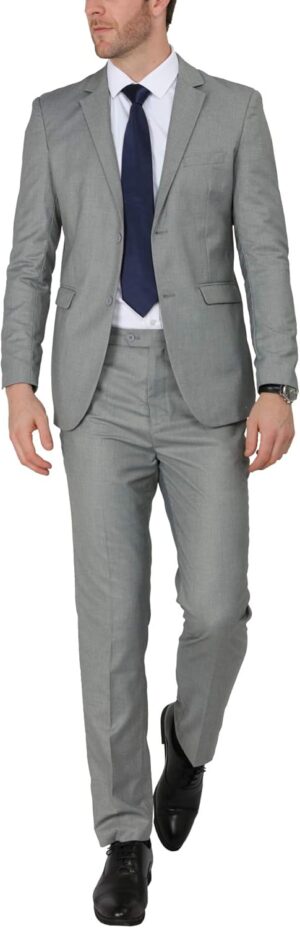 WEEN CHARM Men's Suits Slim Fit 2 Piece Two Button Blazer Wedding Prom Tuxedo Single Breasted Jacket Pants Set