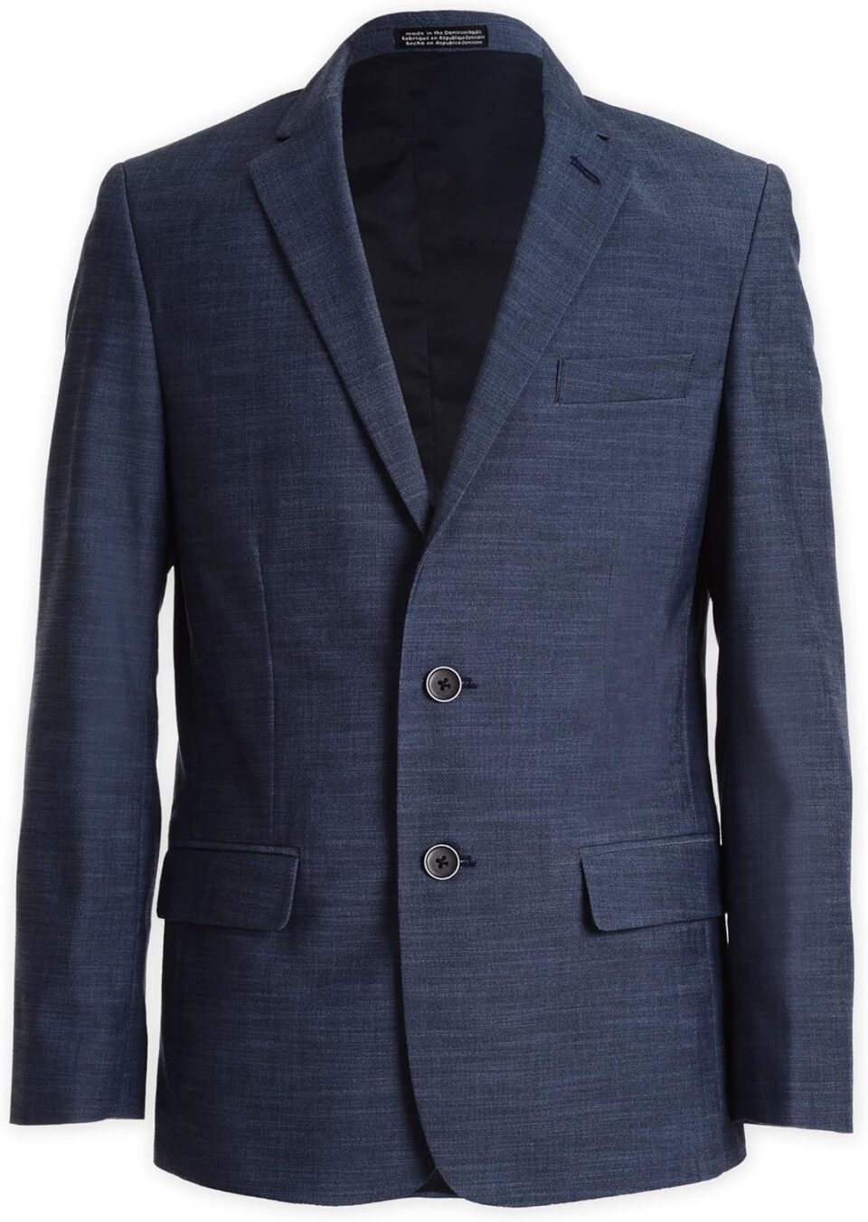 Calvin Klein Boys' Blazer Suit Jacket, 2 Single Breasted Closure, Buttoned Cuffs & Front Flap Pockets