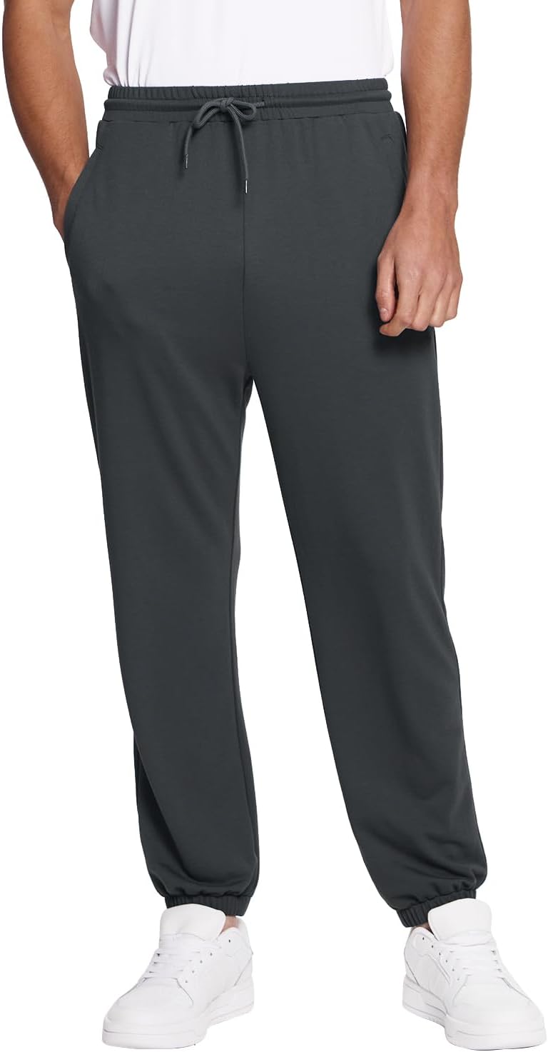 BAMBOO COOL Mens Sweatpants Lightweight Athletic Pants for Workout Jogging Running Gym Dry Loose-fit Tapered Joggers