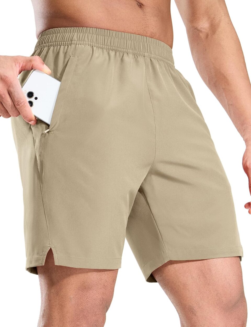 Haimont 7 Inch Athletic Running Shorts Men Dry Fit Lightweight Workout Shorts with Zipper Pockets No Liner, Quick Dry