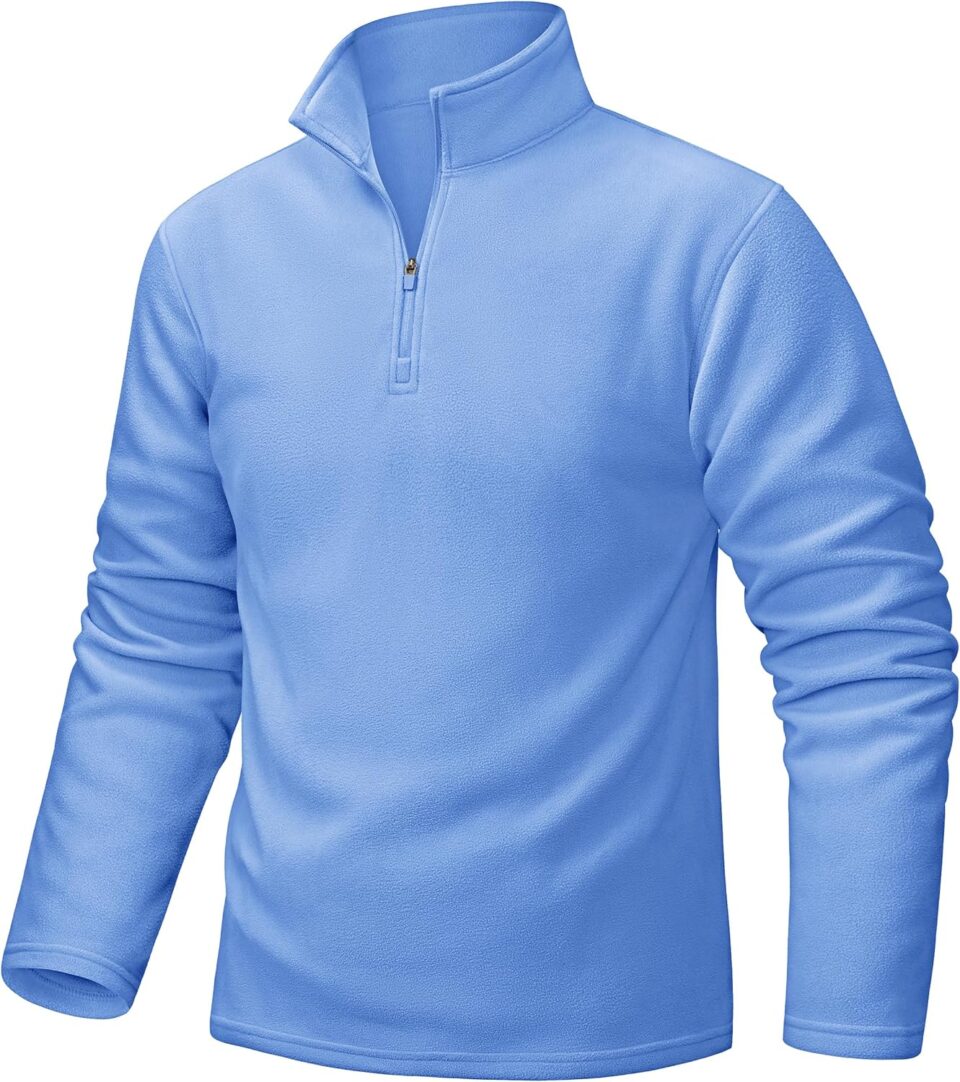 TACVASEN Men's Quarter Zip Pullover Mock Neck Sweatshirt Fleece Lightweight Fashion Sweaters Casual Activewear