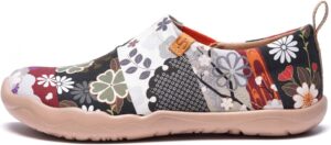 UIN Women's Art Travel Slip-On Shoes Casual Lightweight Breathable Flats Comfortable Loafers