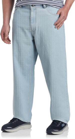 Harbor Bay by DXL Big and Tall Rugged Loose-Fit Jeans