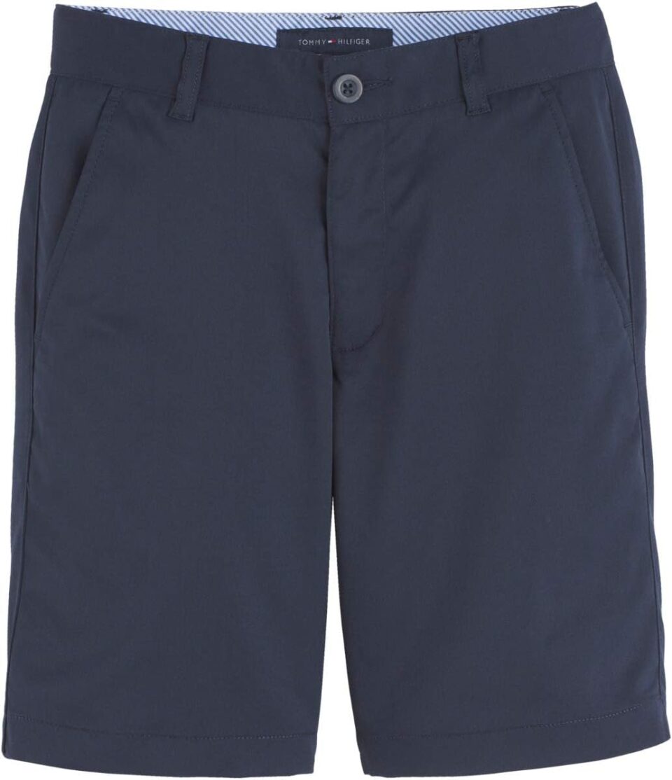 Tommy Hilfiger Boy's Performance Golf Shorts, Breathable, Kids School Uniform Clothes
