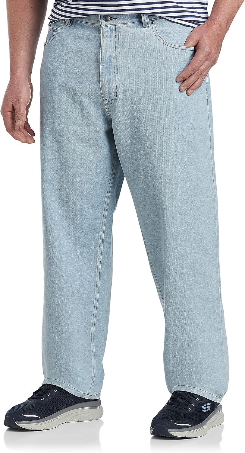 Harbor Bay by DXL Big and Tall Rugged Loose-Fit Jeans