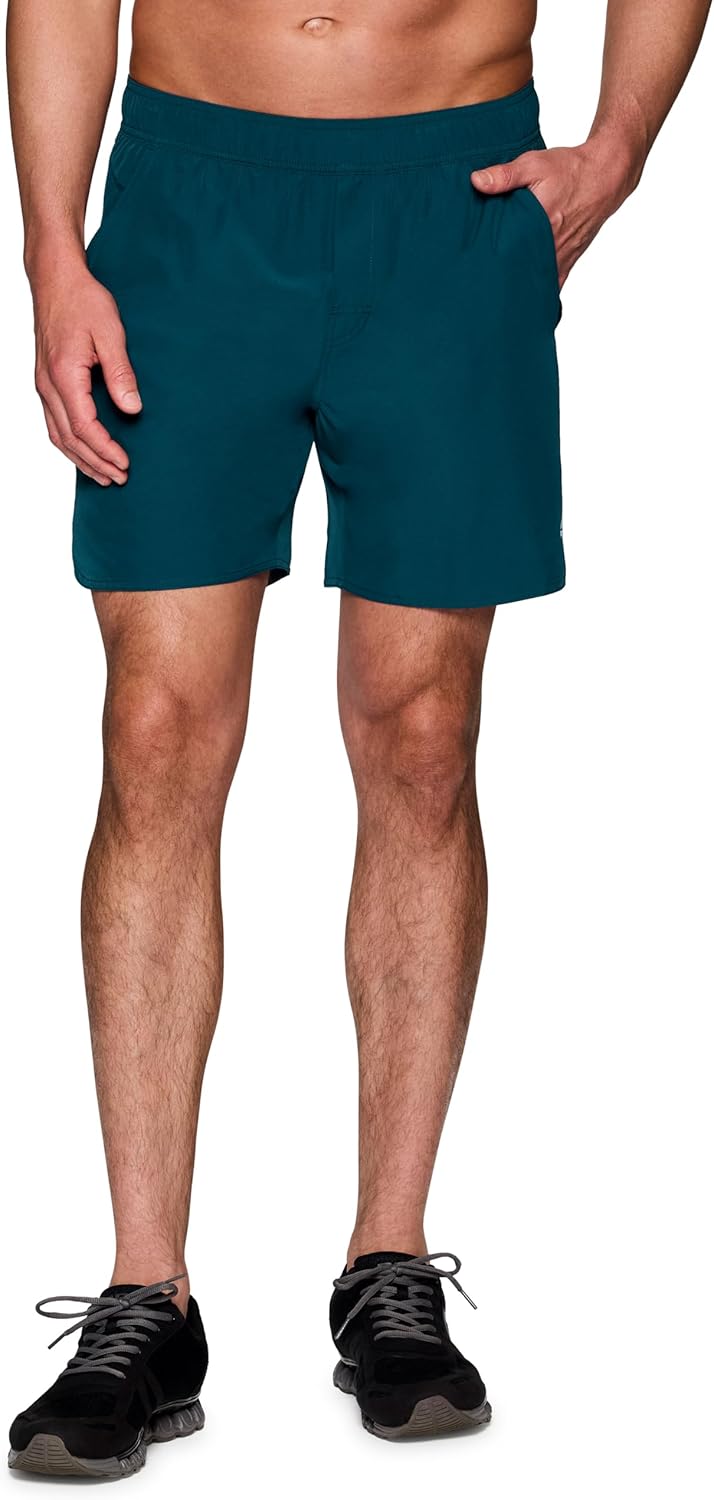 RBX Activewear Workout Shorts for Men, Quick Drying Stretch Woven Running Basketball Shorts with Pockets
