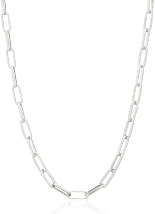 EMF Harmony Chain of Love Paperclip Necklace – 18" Gold-Plated, Silver or Rhodium-Plated Minimalist Jewelry for Women Seeking Balance, Wellness, and Everyday Elegance