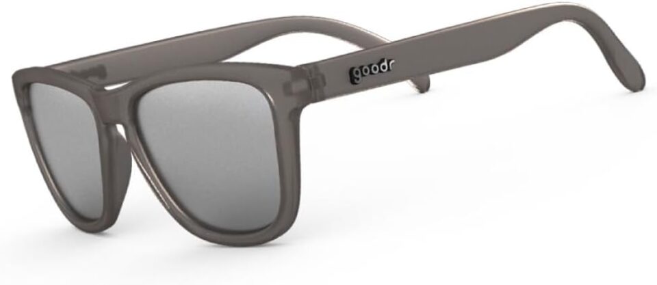 goodr Going to Valhalla...Witness! Polarized Sunglasses for Men & Women, Medium Sized (OG), Dark Gray Translucent Frames with Chrome Mirrored Reflective Lenses, UV400 Protection, No Slip