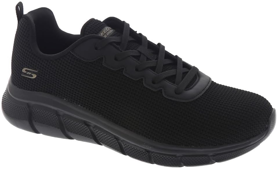 Skechers Women's BOBS Sport Sneakers-Visionary Essence Two Tone Knit Lace Up Machine Washable Vegan Shoes