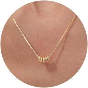 VRIUA Gold Necklace for Women - 14K Gold Plated Dainty Italian Horn Star of David Butterfly Sun Lotus Volleyball Baseball Cowboy Boots Necklace Jewelry Everyday for Women