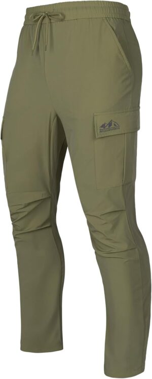 GEMYSE Men's Track Pants Lightweight Quick Dry Travel Fishing Joggers Running Workout Active Athletic Hiking Pants