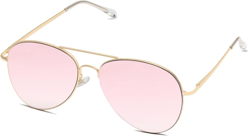 SOJOS Classic Aviator Sunglasses for Women Men Metal Spring Hinges SJ1030