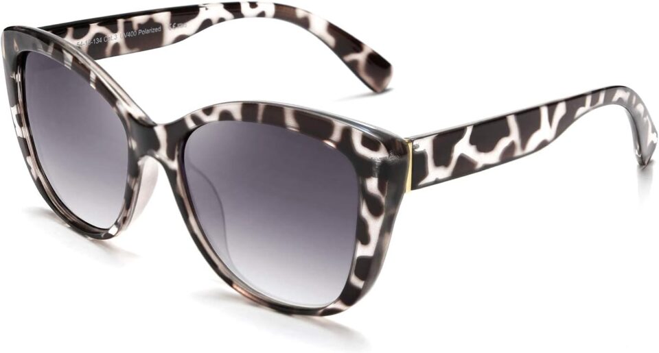 FEISEDY Polarized Vintage Sunglasses American Womens Square Jackie O Cat Eye Sunglasses B2451