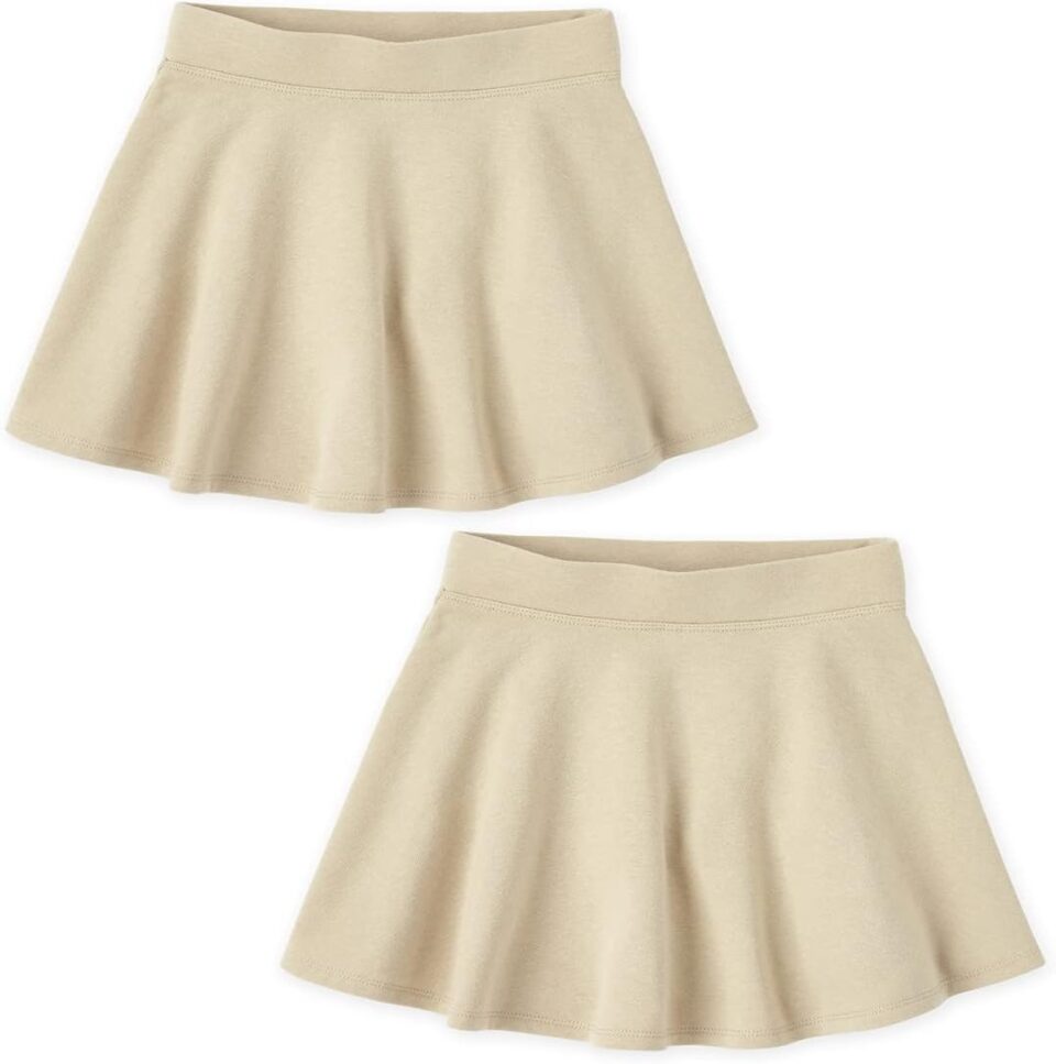 The Children's Place Girls' Active French Terry Skirt 2 Pack