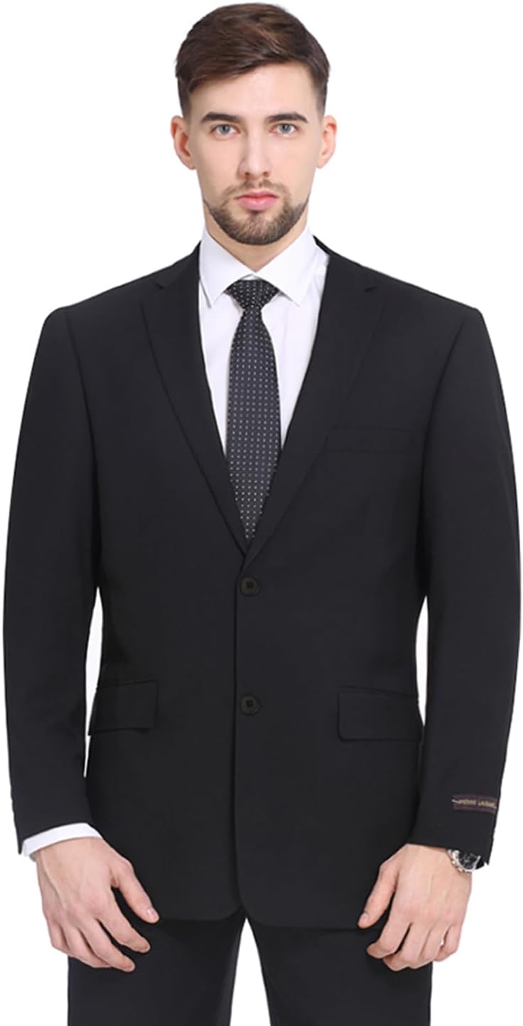 P&L Men's Suit Separates Classic Fit Flat Front Dress Pants & Formal Suit Jacket