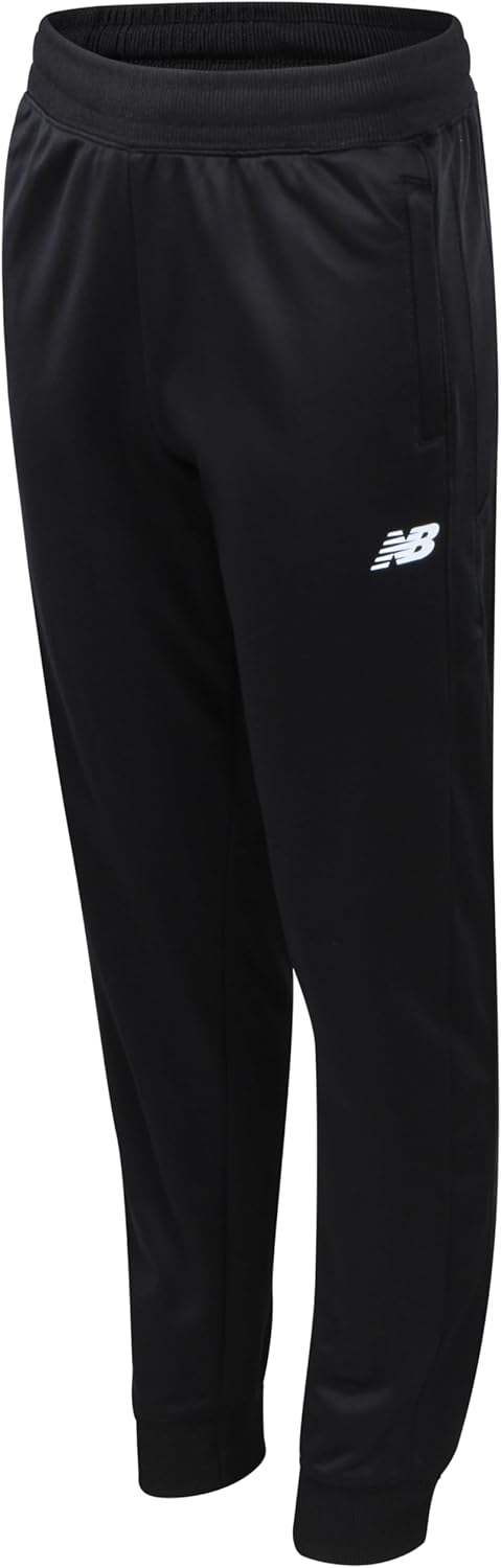 New Balance Boys Sweatpants - Stretch Performance Tricot Activewear Boys Joggers Athletic Pants with Zip Pockets (Size: 8-20)