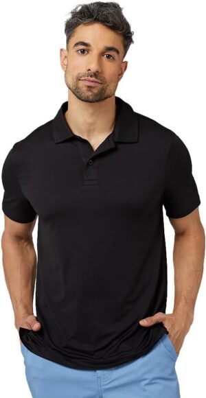 32 Degrees Men's Cool Classic Polo| Slim Fit | Moisture Wicking | 4-Way Stretch |Golf | Tennis