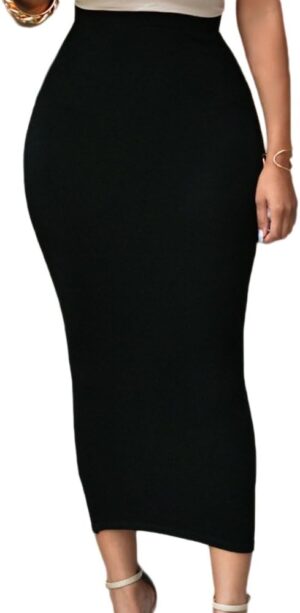 Lrady Women's High Waist Slim Bodycon Party Club Night Out Maxi Long Pencil Skirts