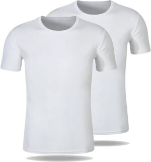 Men Short Sleeve Athletic Tshirt Womens Versatile Basics Essentials Tops Unisex Crewneck Running Shirts Pack of 2