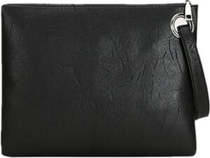 DIHKLCIO Evening Bags Purse Envelop Clutch Chain Shoulder Womens Wristlet Handbag Foldover Pouch black