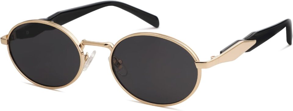 SOJOS Retro Oval Sunglasses for Women Men Trendy Sun Glasses Designer Inspired Classic Shades UV400 Protection SJ1224