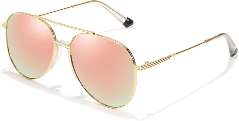 Tangle Free Aviator Sunglasses for Women Men Polarized Sun Glasses With UV Protection 2025 Fasion Trendy Shades