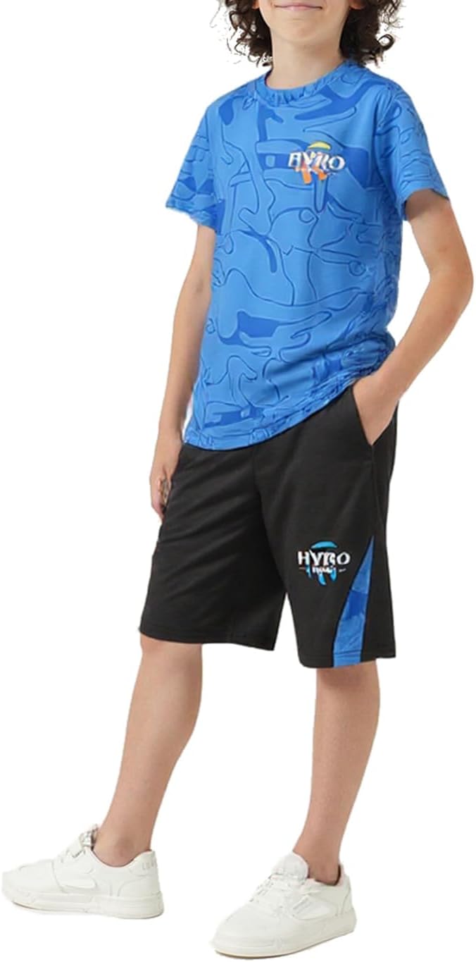 Boys Athletic Short Sets Toddler Quick-Dry Mesh T-Shirt Shorts Outfits Youth 5-13 Y Lightweight Sports School Clothes