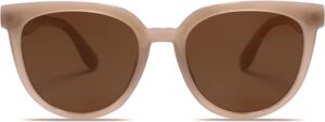 SOJOS Trendy Cat Eye Round Polarized Sunglasses for Women Fashion UV Protection Sunnies Sunglasses SJ2175