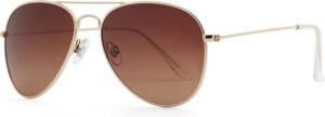 JOOX Polarized Aviator Sunglasses for Women Men, UV400 Protection Lens and Lightweight Metal Pilot Frame