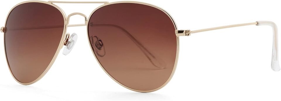 JOOX Polarized Aviator Sunglasses for Women Men, UV400 Protection Lens and Lightweight Metal Pilot Frame