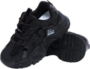 Chunky Sneakers for Women,Anti Slip Fashionable Retro Height Increasing Lace up Shoes,Breathable Verastile Casual Style