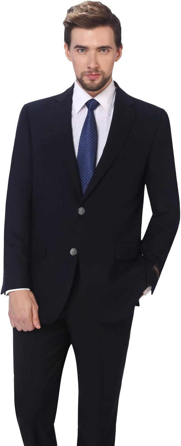 P&L Men's Premium Wool Blend Business Blazer Dress Suit Jacket