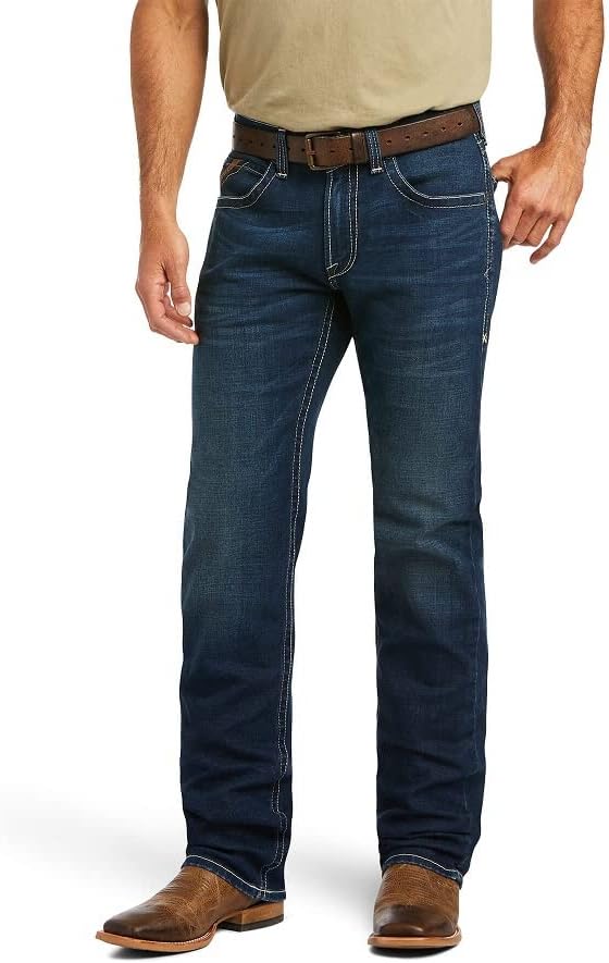 ARIAT Men's M5 Straight Stretch Remming Stackable Straight Leg Jean