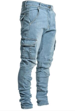 Men's Casual Stylish Straight Slim Fit Jeans Young Hiphop Skinny Denim Pants