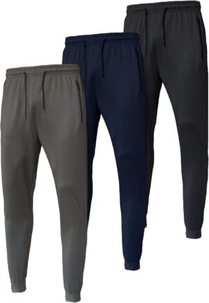 RPOVIG Sweatpants Joggers Jogging Workout:Men's Athletic Pants with Pockets 3 Piece Set for Running Gym Hiking