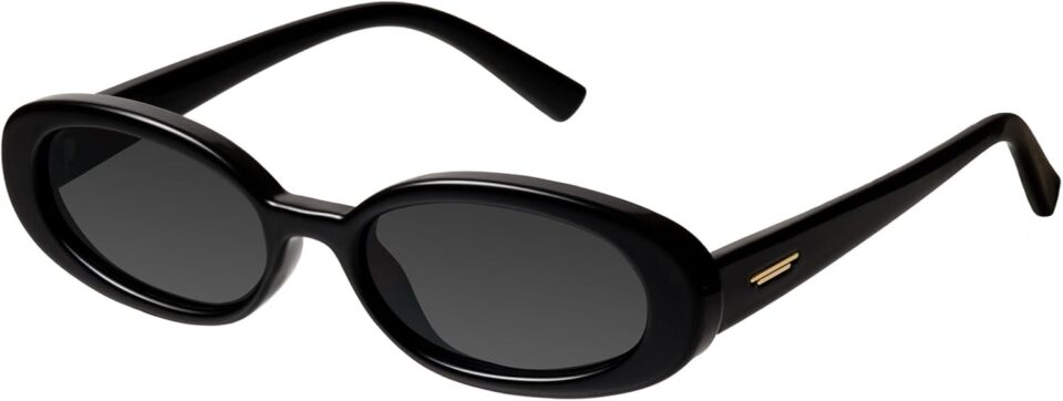 mosanana Retro Tiny Oval Sunglasses for Women with Small Face Narrow Style MS52360