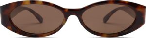 SOJOS Trendy Oval Polarized Sunglasses Womens Retro Narrow Chic Thin Y2k Sunnies SJ2364