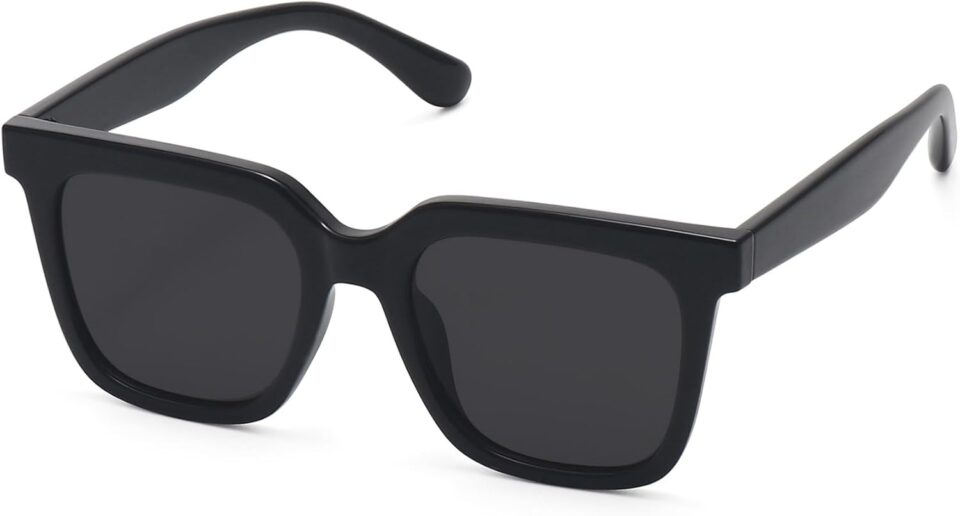 Large Square Sunglasses Trendy Polarized Sunglasses for Women Men Classic Retro Style UV400 Protection