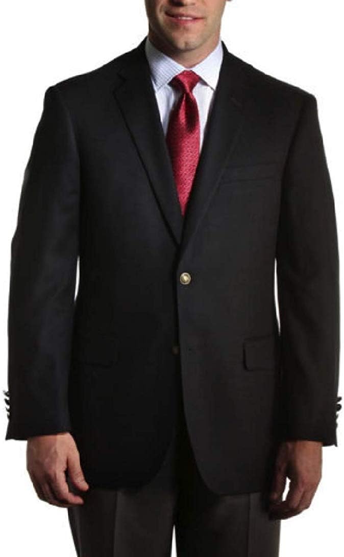 Big and Tall Black Classic Black Stretch Blazer for Business and Casual Wear to Size 72