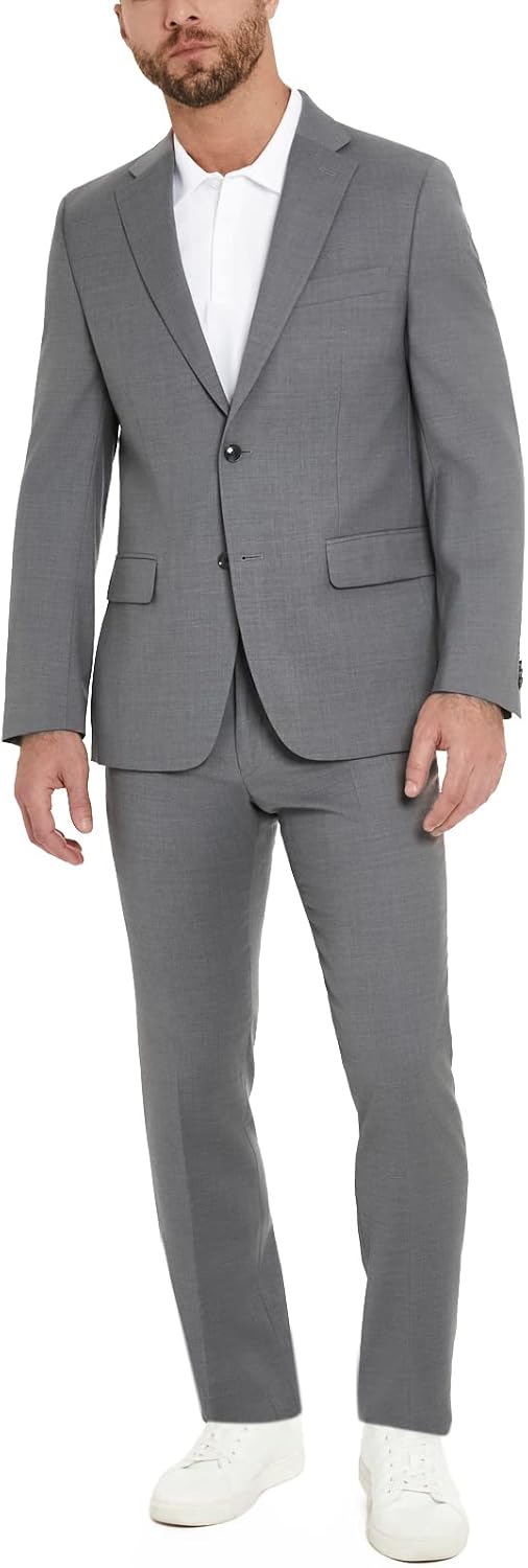 Tommy Hilfiger TH Flex Modern Fit Suit Separates Jacket, Pearl Grey, 42 Regular