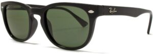 Ray-Ban Woman Sunglasses Black Frame, G-15 Green Lenses, 49MM