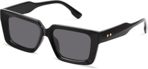 Vintage Square Oversized Sunglasses Womens Mens, Retro Designer Style Shades UV Protection Sun Glasses