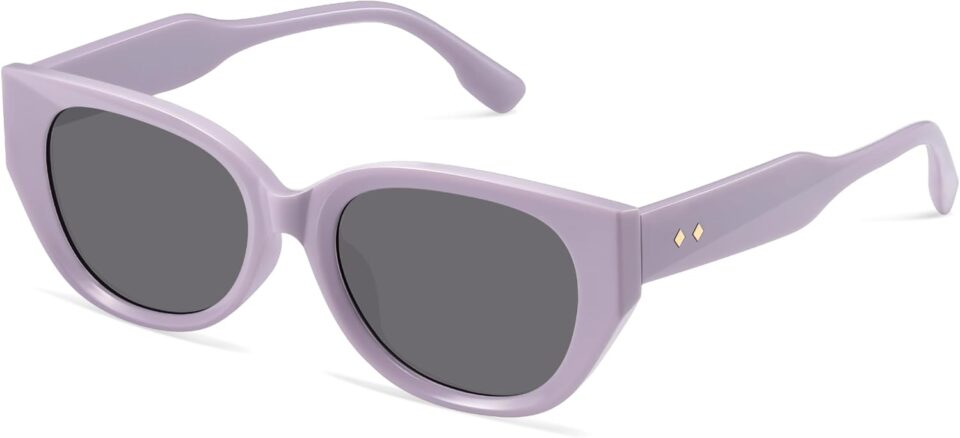 Trendy Cat Eye Sunglasses for Women Retro Oval Cateye Sunglasses Womens Fashion Sunnies UV Protection