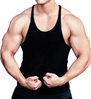 Muscle Alive Blank Bodybuilding Stringer Tank Tops Men Cotton