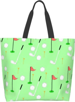 ASYG Cute Golf Print Sling Tote Bag For Women & Men