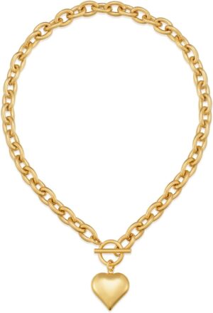 CLASSYZINT 18K Gold Plated Coin Lion Head Pendant Necklace Chunky Paperclip Choker Necklace For Gifts On Birthday Holidays For Women Girls