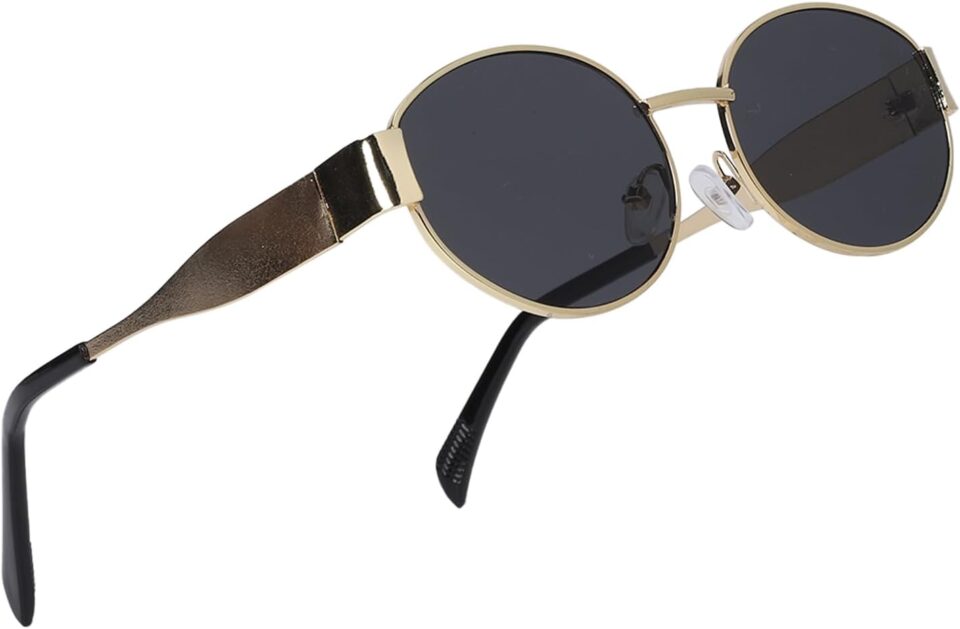 Retro Round Polarized Sunglasses for Women Men Trendy Vintage Sun Glasses