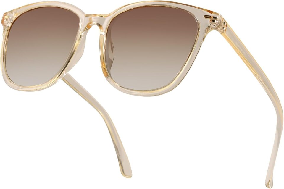 Myiaur Polarized Sunglasses for Women, Square Mirrored Trendy Shades with UV Protection Reduce Glare Sun Glasses