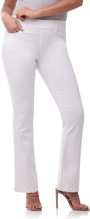REKUCCI Women's Secret Figure Premium Lux Denim Bootcut Pull-On Jean